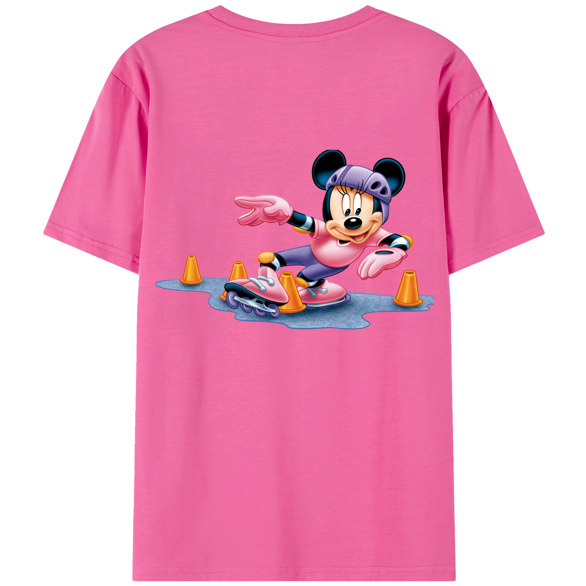 （画像用） ミッキーマウス Mickey Mouse レディース半袖Tシャツ(バックプリント)